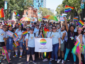 office LGBTQ affairs SVPride 2019 group closeup